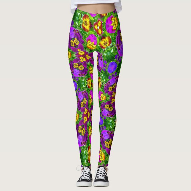 Farbiges Muster Leggings (Vorderseite)