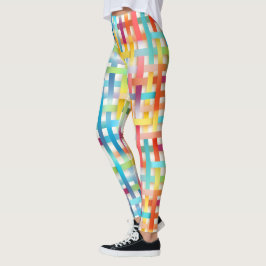 Farbiges Muster Leggings