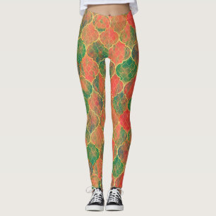 Farbiges Muster Leggings