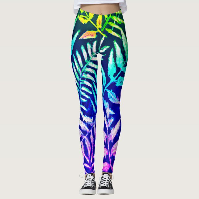 Farbiges Muster Leggings (Vorderseite)