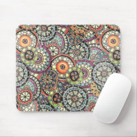 Farbiges Muster Niedlicher Retro-Chic-Blumenkreise
