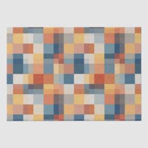 Farbiges Muster zufälliger geometrischer Formen Seidenpapier