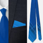 Farbiges Niedlich geometrisches blaues Muster Neck Krawatte<br><div class="desc">Farbenfrohe Niedlich geometrische blaue Muster Krawatte.</div>