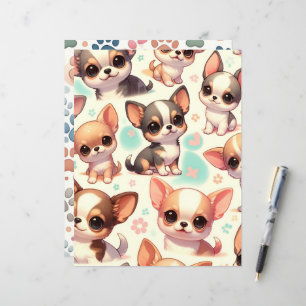 Farbiges Niedliches Chihuahua Dog Scrapbook