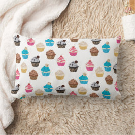 Farbiges Niedliches Cupcakes-Muster Lendenkissen