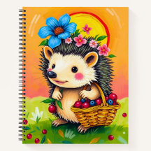 Farbiges Niedliches Porcupine-Notebook/ Niedlich O