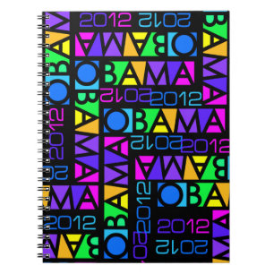 Farbiges OBAMA 2012-Notebook Notizblock