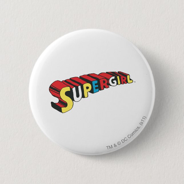 Farbiges Obergirl-Logo Button (Vorderseite)