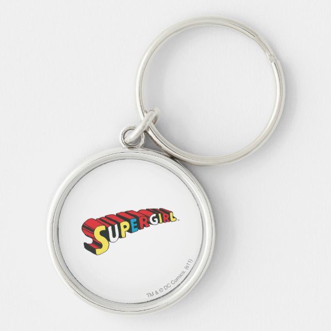 Farbiges Obergirl-Logo Schlüsselanhänger (Vorne)