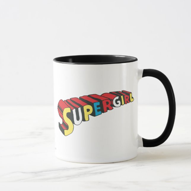 Farbiges Obergirl-Logo Tasse (Rechts)
