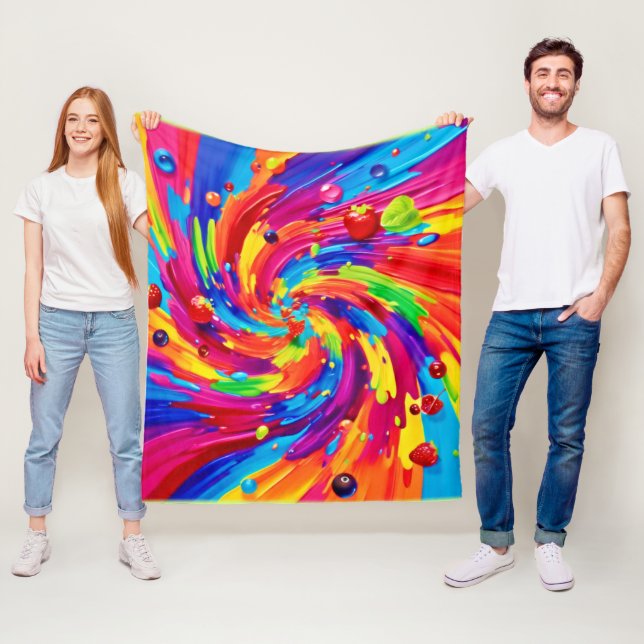 Farbiges Obst Vortex Fleecedecke (Beispiel)