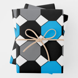 Farbiges Octagon Geometric Muster Geschenkpapier Set