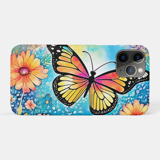 Farbiges Octopus View Design Case-Mate iPhone Hülle (Rückseite (Horizontal))