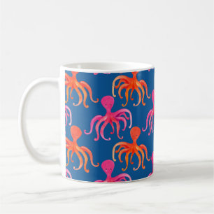 Farbiges Oktopus-nahtloses Muster Kaffeetasse