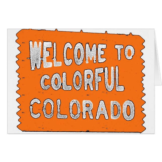 Farbiges orangefarbenes Begrüßungszeichen (Vorderseite (Horizontal))