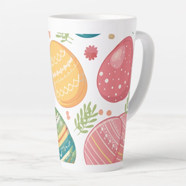 Farbiges Ostereier Muster Milchtasse (Rechte Ecke)