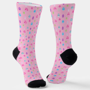 Farbiges Ostereier Muster Socken