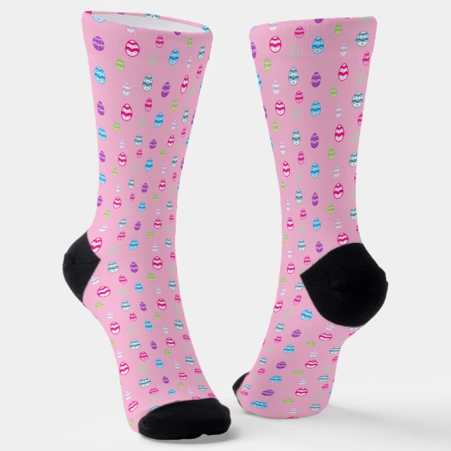 Farbiges Ostereier Muster Socken (Gewinkelt)