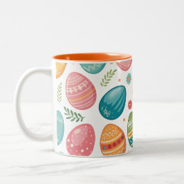 Farbiges Ostereier Muster Zweifarbige Tasse