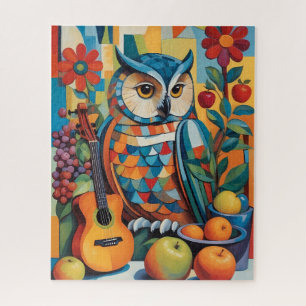 Farbiges Owl Still Life Portrait