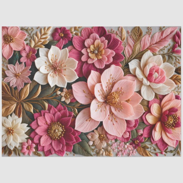 Farbiges Papier für Blumenmuster (Vorderseite)