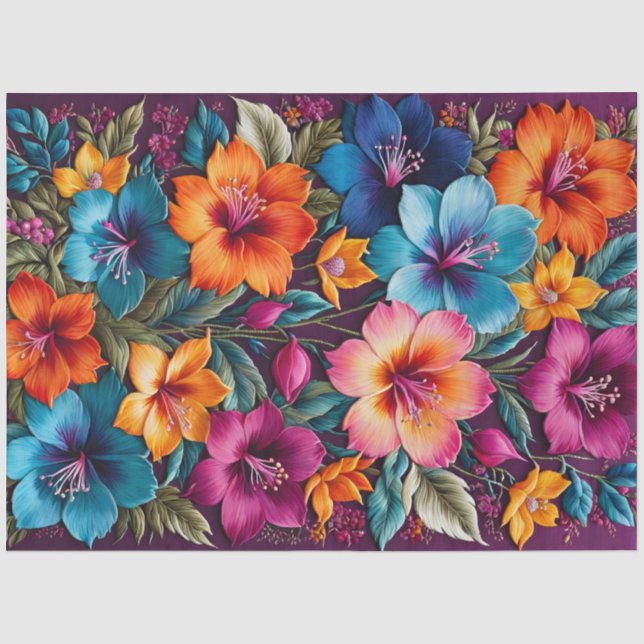 Farbiges Papier für Blumenmuster (Vorderseite)
