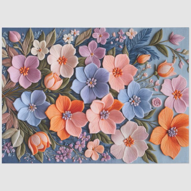 Farbiges Papier für Blumenmuster (Vorderseite)