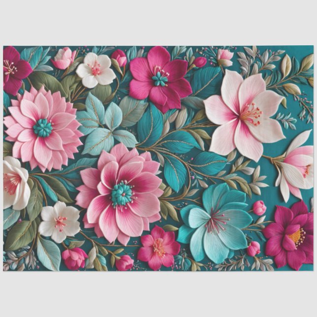 Farbiges Papier für Blumenmuster (Vorderseite)
