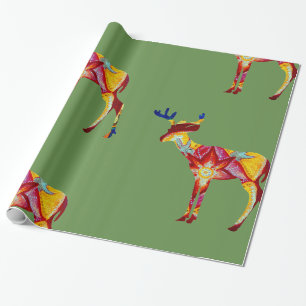 Farbiges Papier für das glänzende Hirsch Geschenkpapier