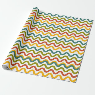 Farbiges Papier für das hintere Wavy Line Muster Geschenkpapier