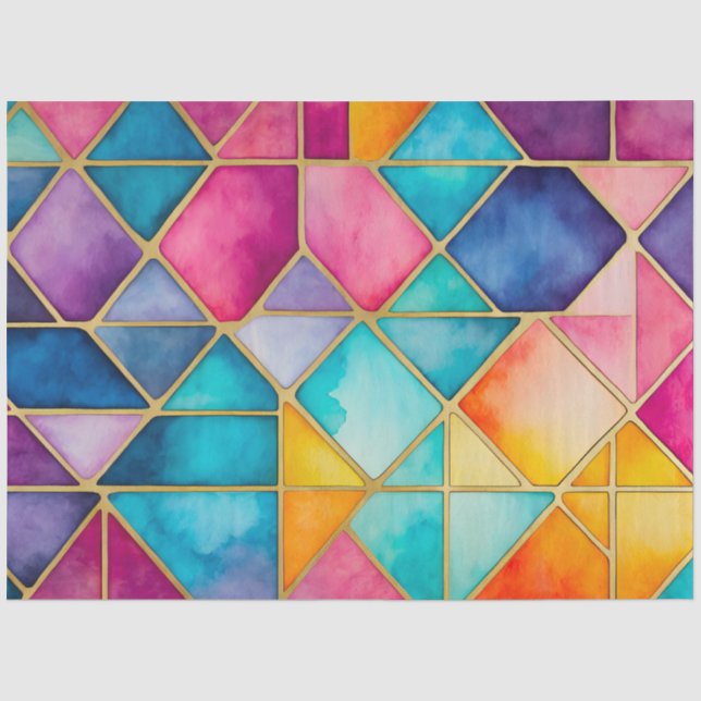 Farbiges Papier für die Glaskunsttafel (Vorderseite)