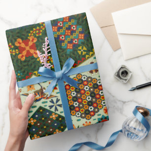 Farbiges Papier mit japanischem Muster Geschenkpapier