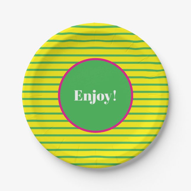 Farbiges Papier Party Teller (Vorderseite)