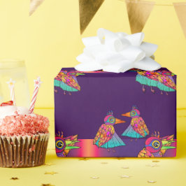 Farbiges Papier zum Umhüllen von Vögeln Geschenkpapier