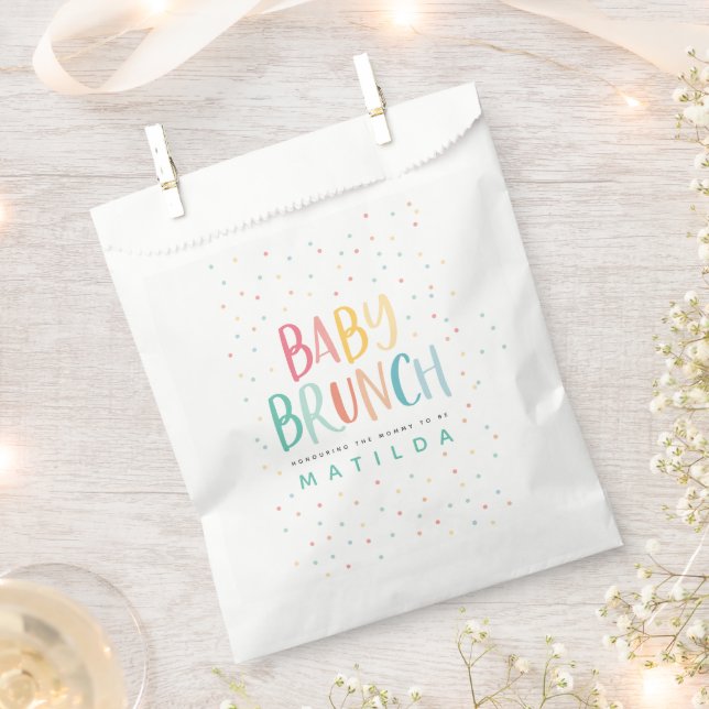Farbiges Party mit Regenbogen-Babybrunch Geschenktütchen (Ausgeschnitten)