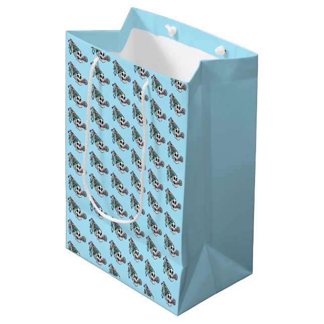 Farbiges Party Mittlere Geschenktüte (Vorderseite Schrägansicht)