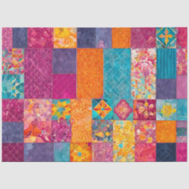 Farbiges Patchwork Quilt Art Tissue Paper Seidenpapier