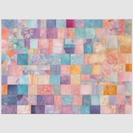 Farbiges Patchwork Quilt Art Tissue Paper Seidenpapier