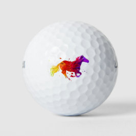 Farbiges Pferd Golfball