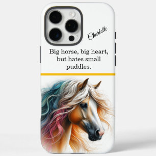 Farbiges Pferd mit fließender Mähne iPhone 16 Pro Max Hülle
