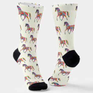 Farbiges Pferdemuster Socken