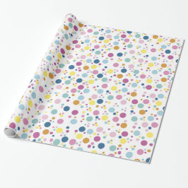 Farbiges Polka Dots Muster Geschenkpapier