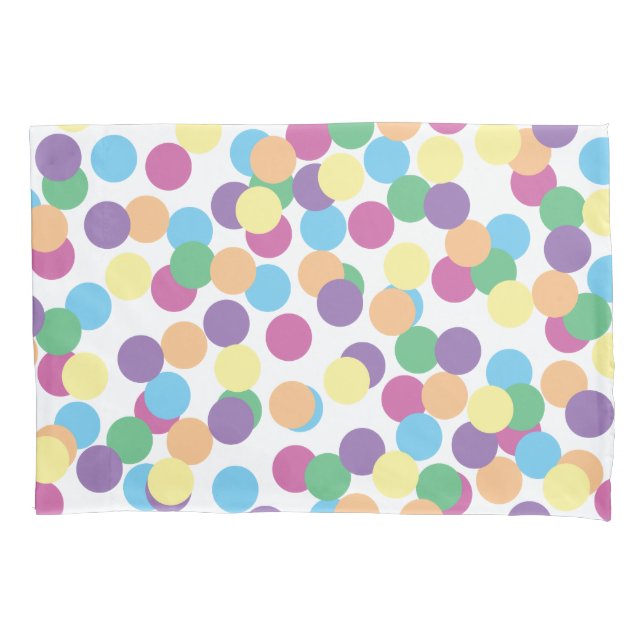 Farbiges Polka-Dots-Muster Kissenbezug (Vorderseite)