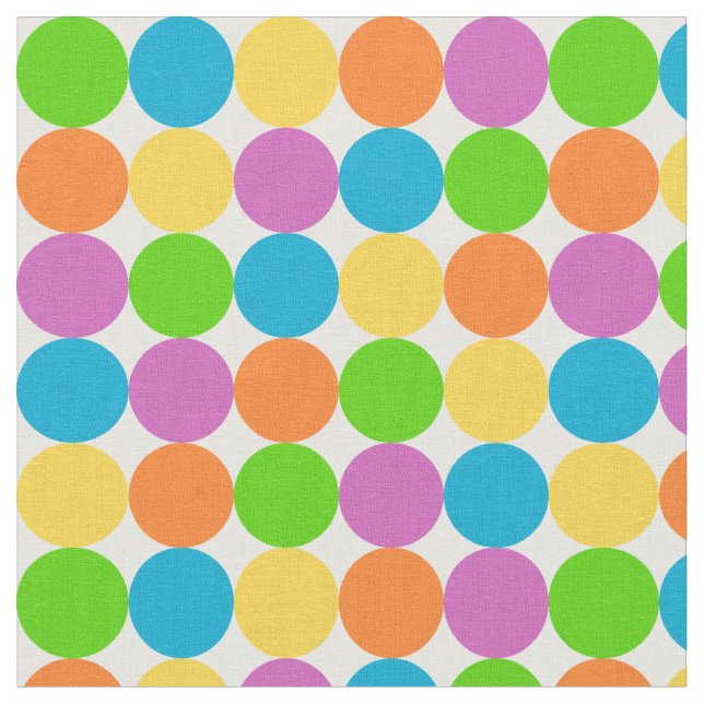Farbiges Polka Dots Muster Stoff (Nahaufnahme)