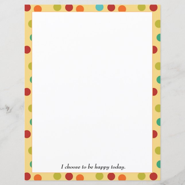 Farbiges Polka Dots Papier (Vorderseite)
