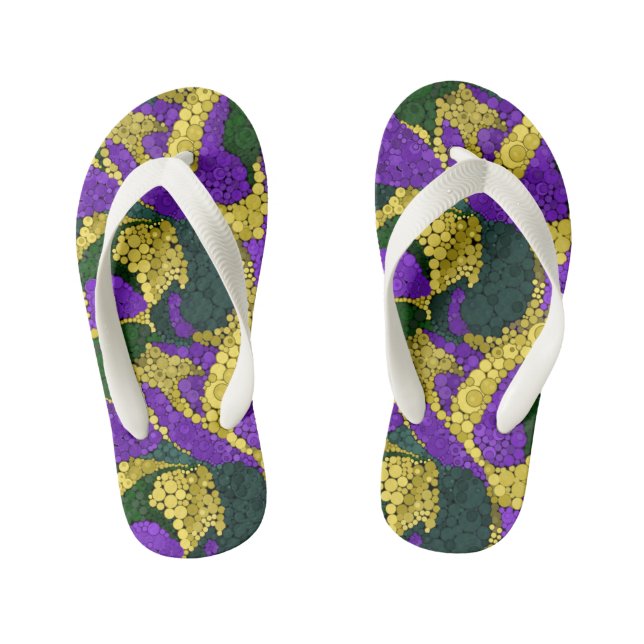 Farbiges Polka-Punktmuster Kinderbadesandalen (Fußbett)