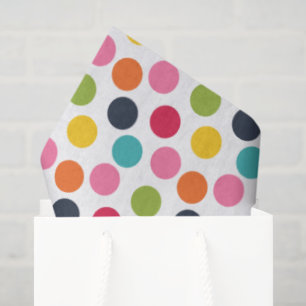 Farbiges Polka-Punktpapier Seidenpapier
