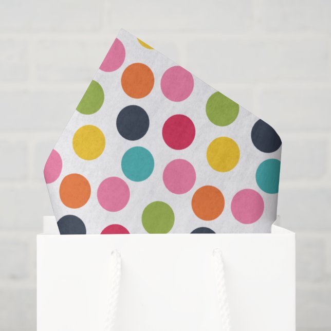 Farbiges Polka-Punktpapier Seidenpapier (Geschenk Tasche)