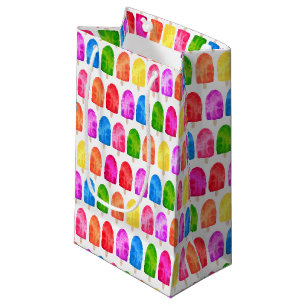 Farbiges Popsicle Ice Lololly Muster Kleine Geschenktüte