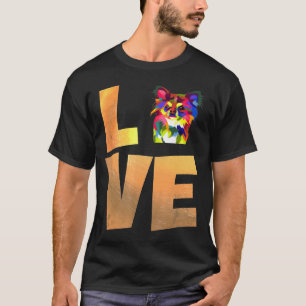 Farbiges Portrait eines Chihuahua-Hundes für Fraue T-Shirt